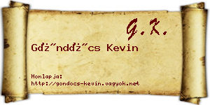 Göndöcs Kevin névjegykártya